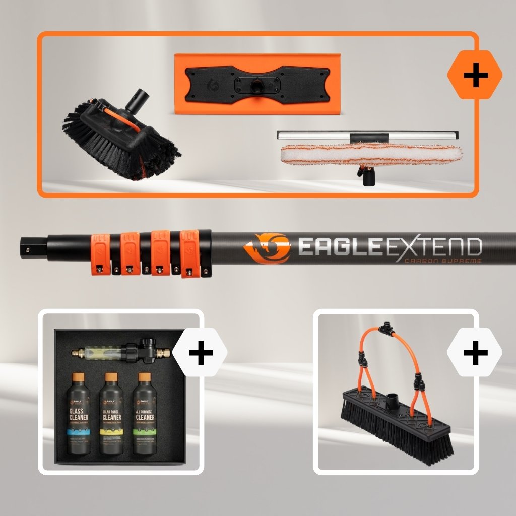 Telescopic Pole Carbon Fiber Supreme + Glass - Woodwork - Solarpanels Bundle