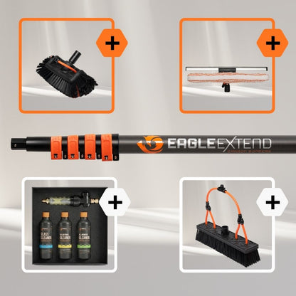 Telescopic Pole Carbon Fiber Supreme + Glass and Woodwork Bundle