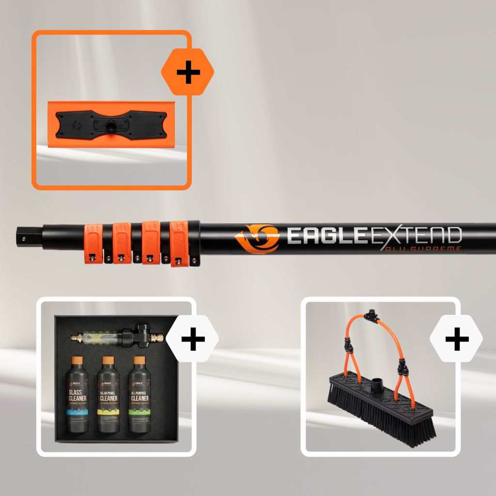 Telescopic Pole Aluminium Supreme + Solarpanels Bundle